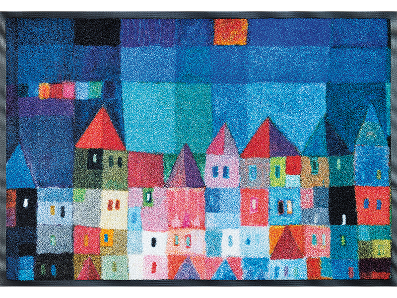 Colourful Houses wash + dry Fußmatte