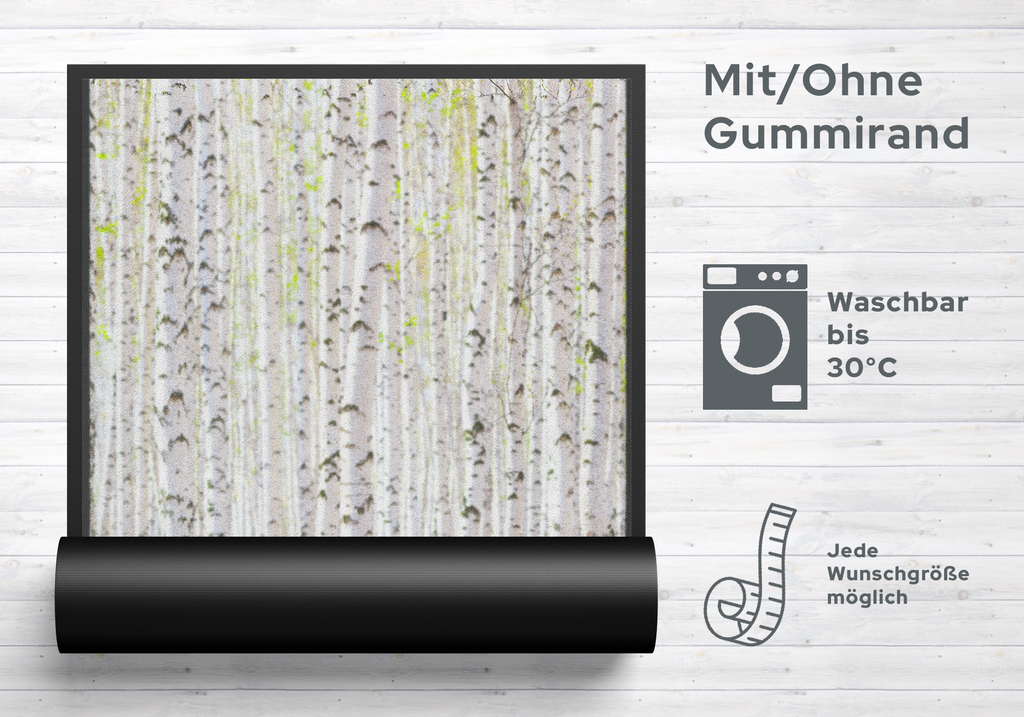 Fussmatte Birken Wald 7123