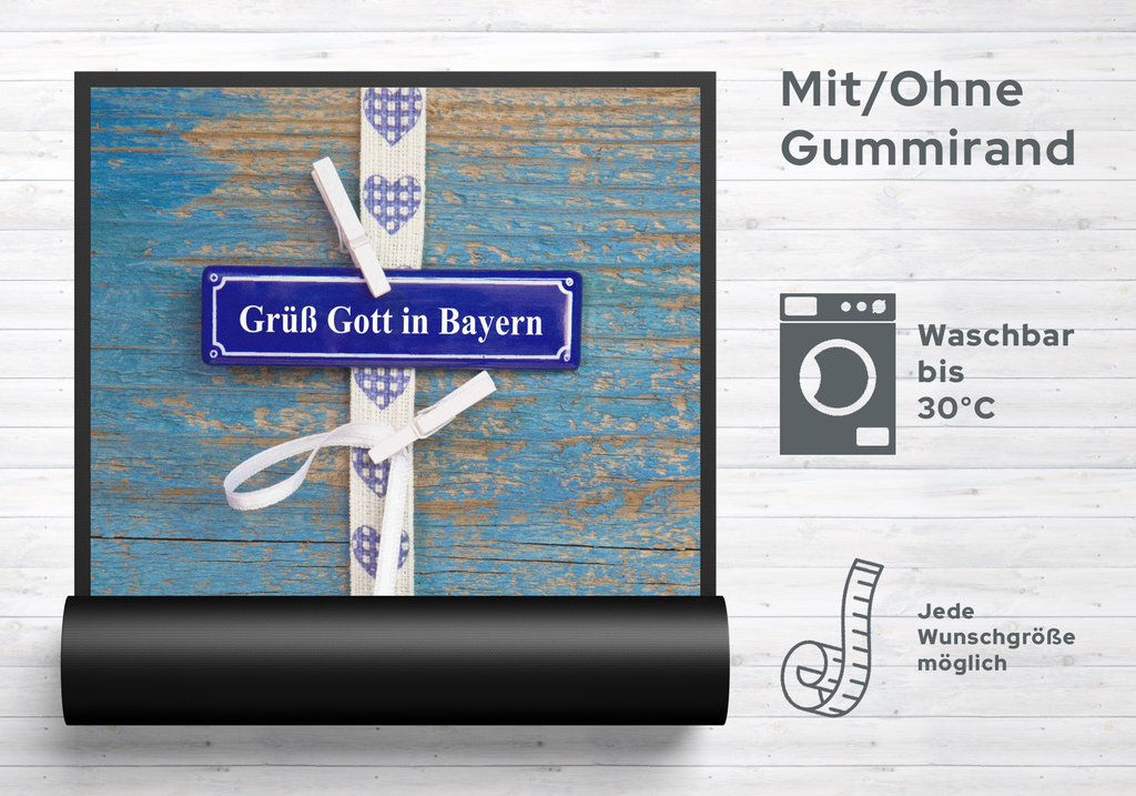Fussmatte Grüß Gott in Bayern 7006