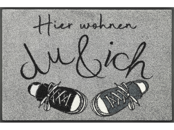 Hier wohnen… wash + dry Fußmatte