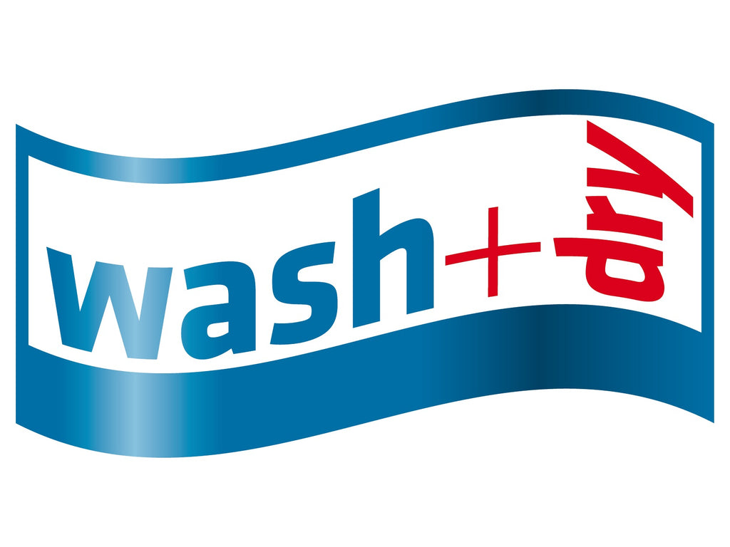 "wash+dry" Logo