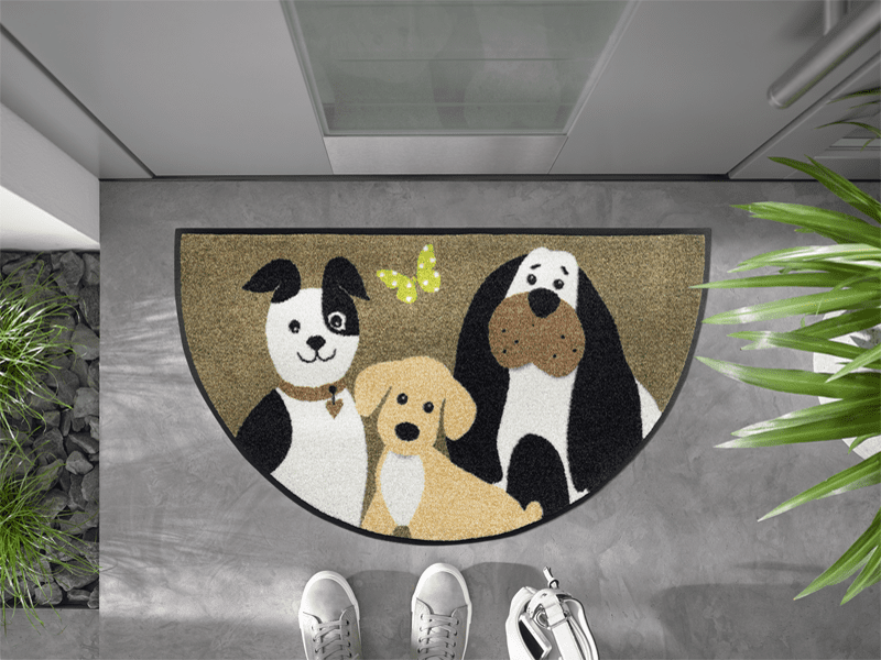Round Dog Trio wash + dry Fußmatte