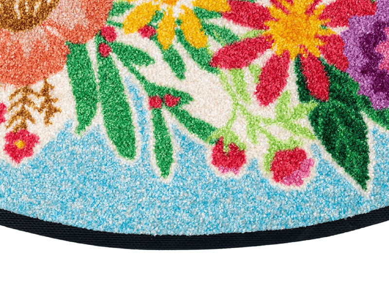 Round Welcome Blooming wash + dry Fußmatte