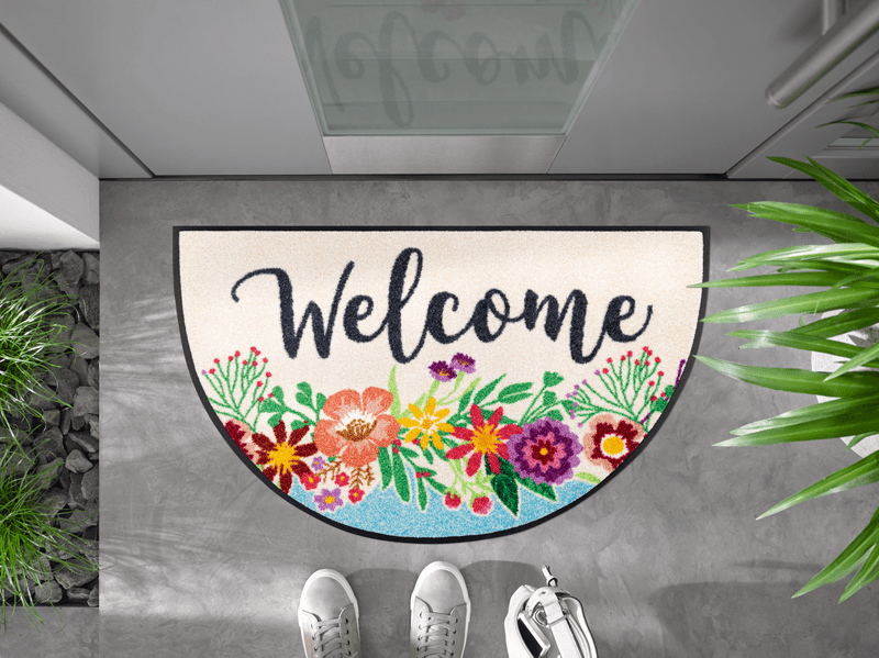 Round Welcome Blooming wash + dry Fußmatte