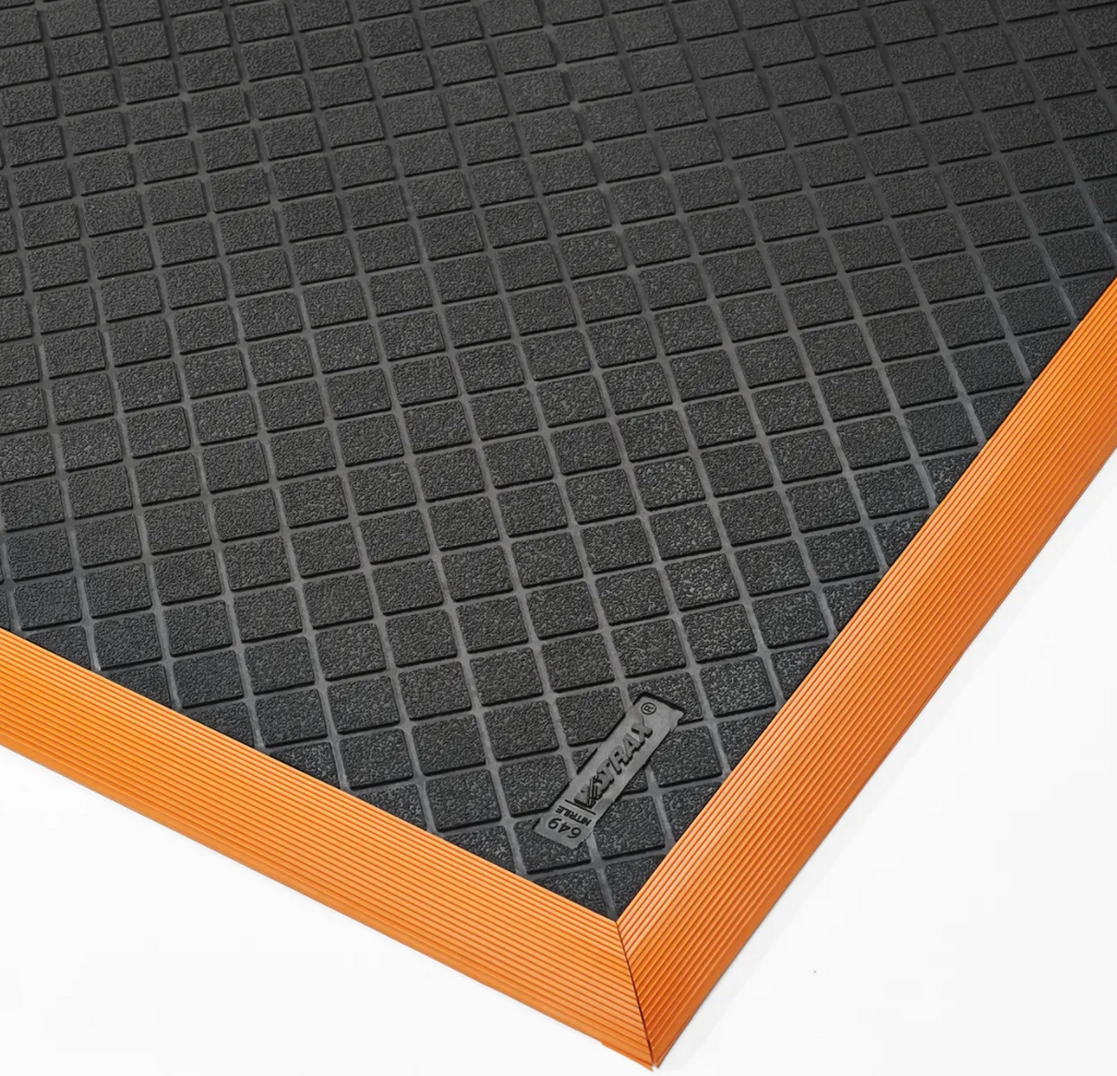 Safety Stance Solid™ 649 Notrax Arbeitsplatz-Gummimatten Schwarz/Orange