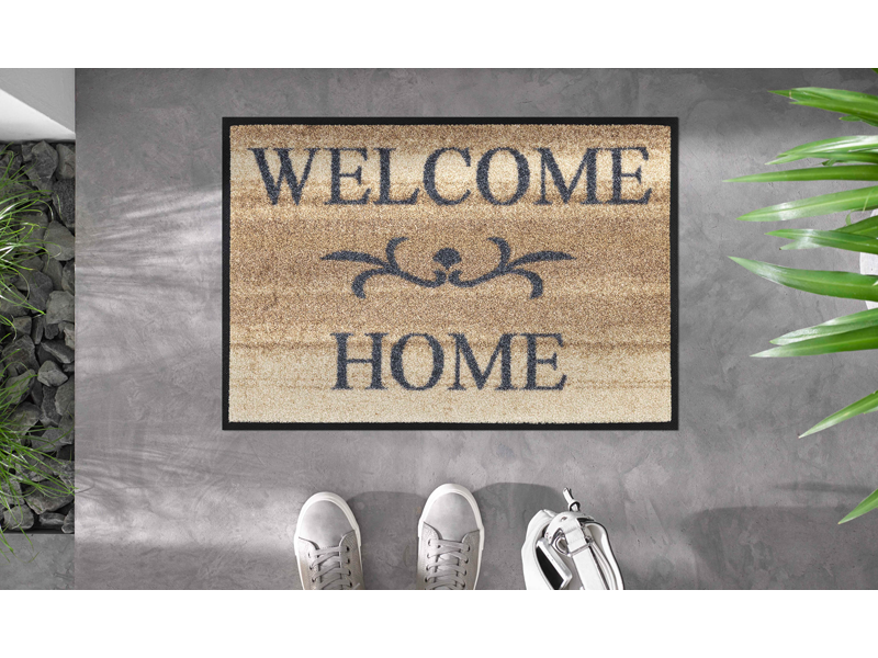 Welcome Home beige wash + dry Fußmatte