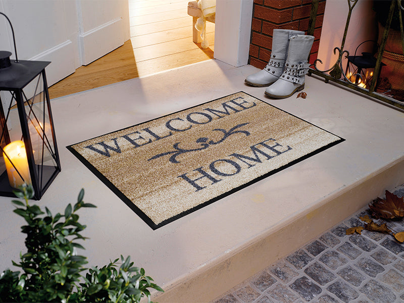 Welcome Home beige wash + dry Fußmatte