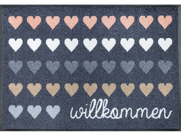 Willkommen Herzen wash + dry Fußmatte