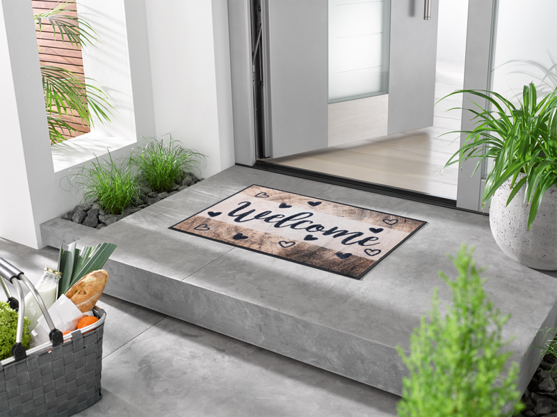 Wooden Welcome wash + dry Fußmatte