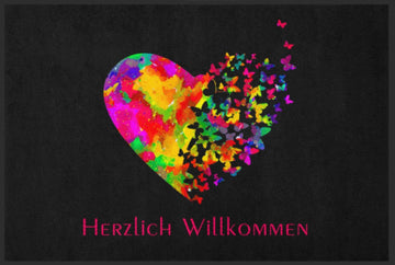 Fussmatte Herzlich Willkommen Herz 4086