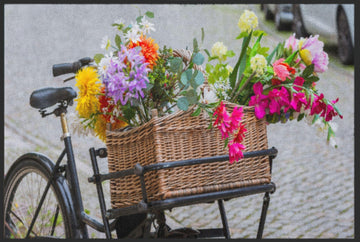 Fussmatte Blumenkorb Fahrrad 4559-Logomatten Welt