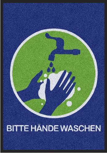 Fussmatte Corona Bitte Hände waschen 3000-Logomatten Welt