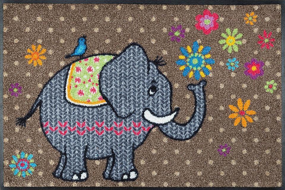 Fussmatte Flower Elephant-Logomatten Welt