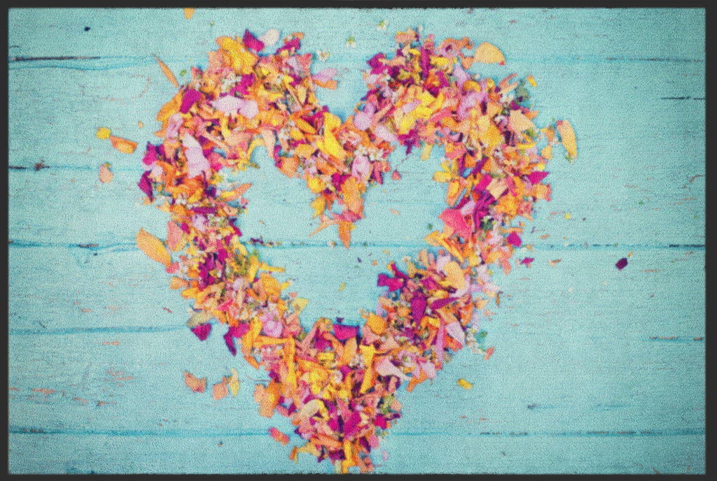 Fussmatte Herz Blüten 4744-Logomatten Welt