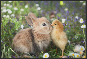 Fussmatte Küken und Hase 4537-Logomatten Welt